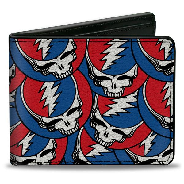 buckle down Bi-Fold Wallet - Steal Your Face Stacked Red White Blue