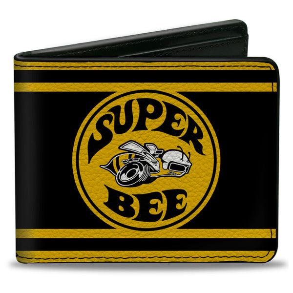buckle down Bi-Fold Wallet - SUPER BEE Logo Stripes Black Yellow