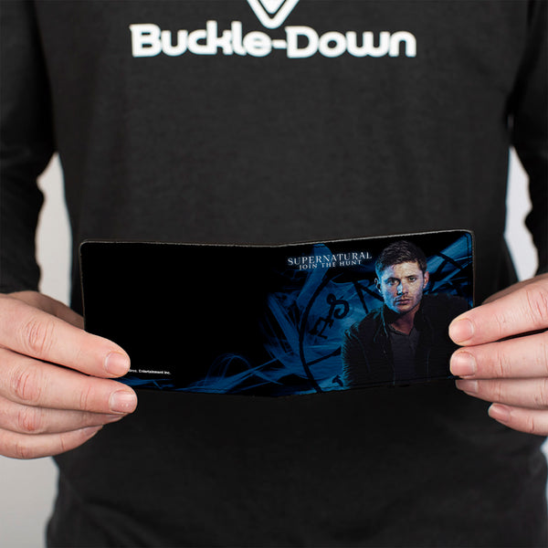 Buckle Down Bi-Fold Wallet - SUPERNATURAL Dean Pose2 JOIN THE HUNT Blues White