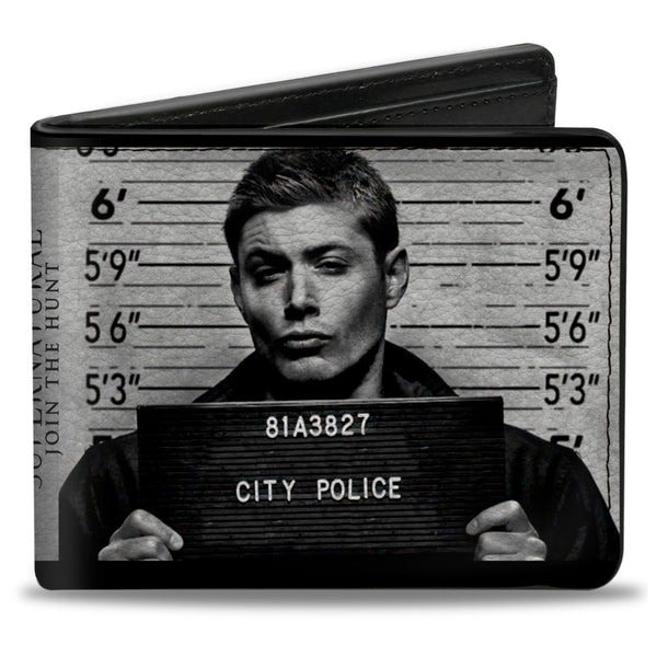 buckle down Bi-Fold Wallet - Supernatural Dean + Sam Mug Shots Grays Black White