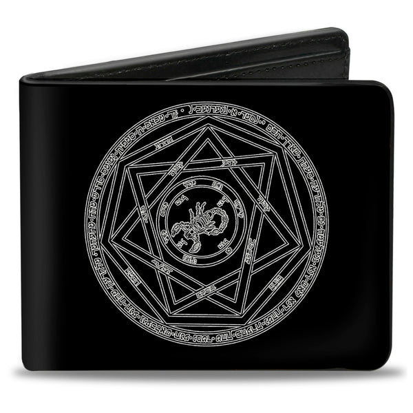 buckle down Bi-Fold Wallet - Supernatural Devil's Trap Pentagram Black White