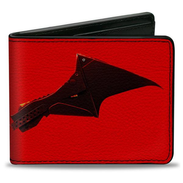 buckle down Bi-Fold Wallet - The Batman Movie Bat Wings Weathered Red Black