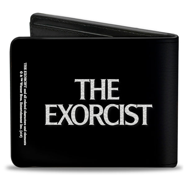 Buckle Down Bi-Fold Wallet - The Exorcist Regan's Face CLOSE-UP + Logo Black White
