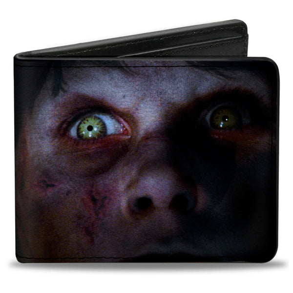 buckle down Bi-Fold Wallet - The Exorcist Regan's Face CLOSE-UP + Logo Black White