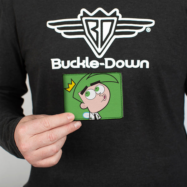 Buckle Down Bi-Fold Wallet - The Fairly OddParents Cosmo Green + Wanda Pink Poses