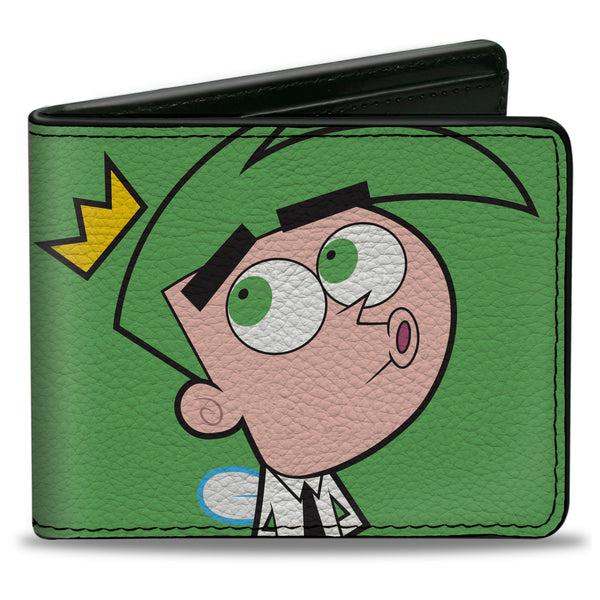 buckle down Bi-Fold Wallet - The Fairly OddParents Cosmo Green + Wanda Pink Poses