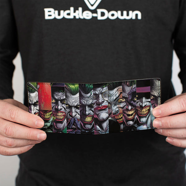 Buckle Down Bi-Fold Wallet - The Joker 10-Comic Book Cover Expression Blocks