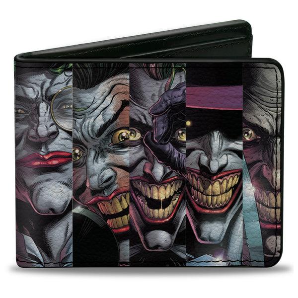buckle down Bi-Fold Wallet - The Joker 10-Comic Book Cover Expression Blocks