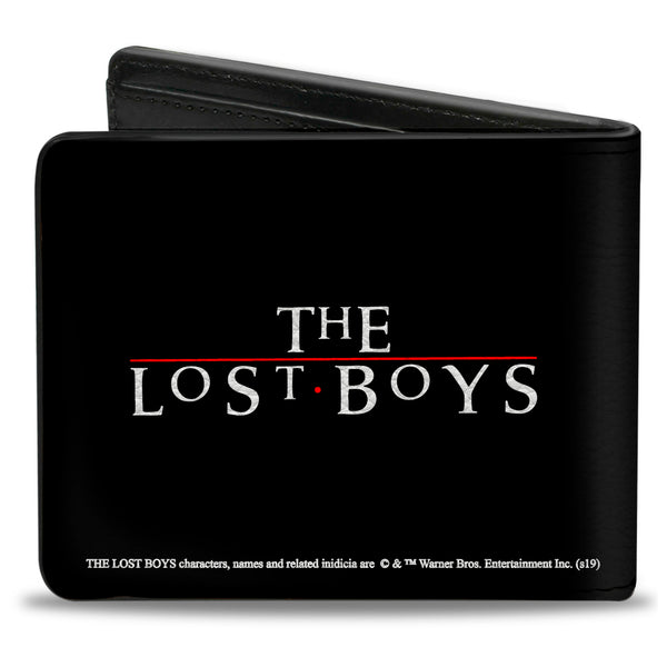 Buckle Down Bi-Fold Wallet - The Lost Boys Cast Pose Quote Red White + Logo Black White Red