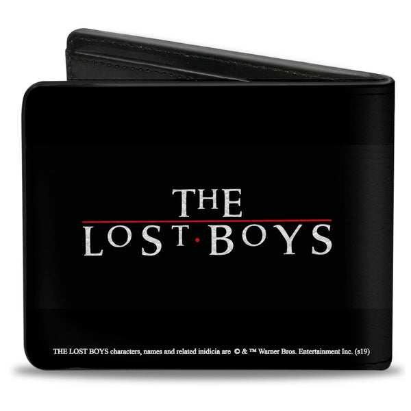 Buckle Down Bi-Fold Wallet - The Lost Boys David Face CLOSE-UP + Logo Black Reds White