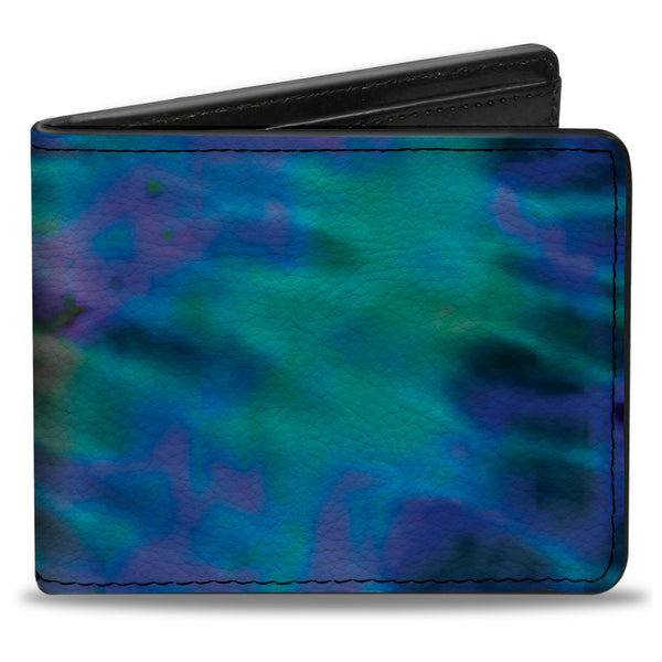 buckle down Bi-Fold Wallet - Tie Dye Green Blue Purple