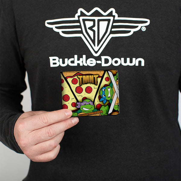 Buckle Down Bi-Fold Wallet - TMNT Classic Turtle Battle Poses Pizza