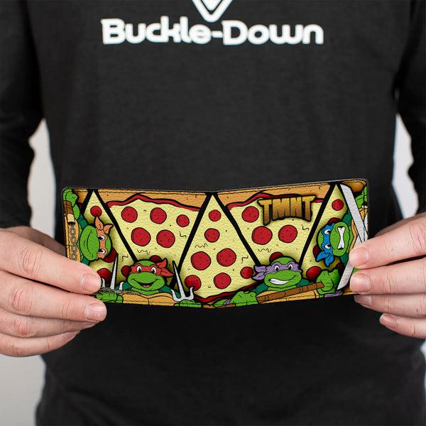 Buckle Down Bi-Fold Wallet - TMNT Classic Turtle Battle Poses Pizza