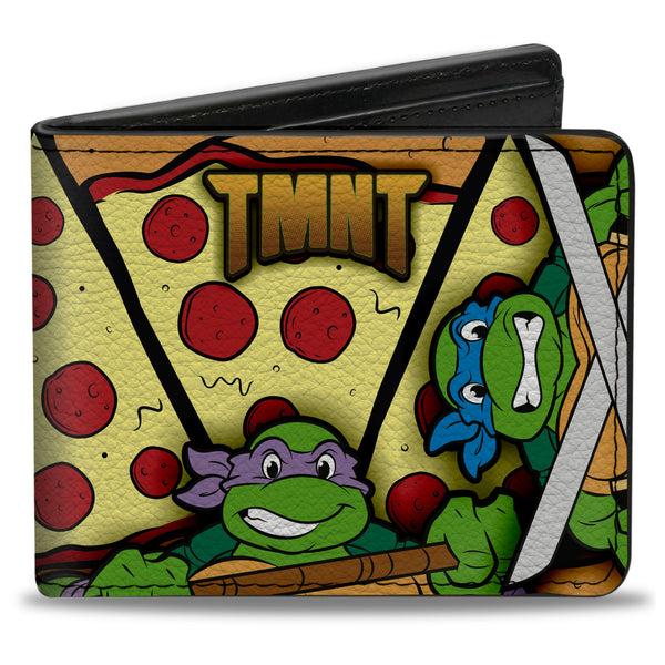 buckle down Bi-Fold Wallet - TMNT Classic Turtle Battle Poses Pizza