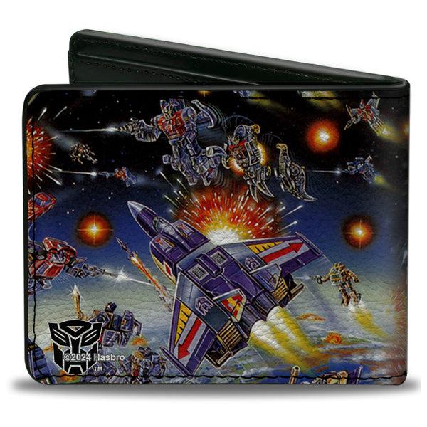 Buckle Down Bi-Fold Wallet - Transformers Constructicon Devastator Dinobots Battle Scene