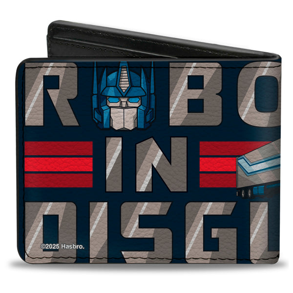 Buckle Down Bi-Fold Wallet - Transformers Optimus Prime ROBOTS IN DISGUISE Icons Blue/Reds