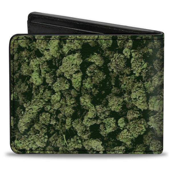 Buckle Down Bi-Fold Wallet - Vivid Marijuana Nugs Stacked