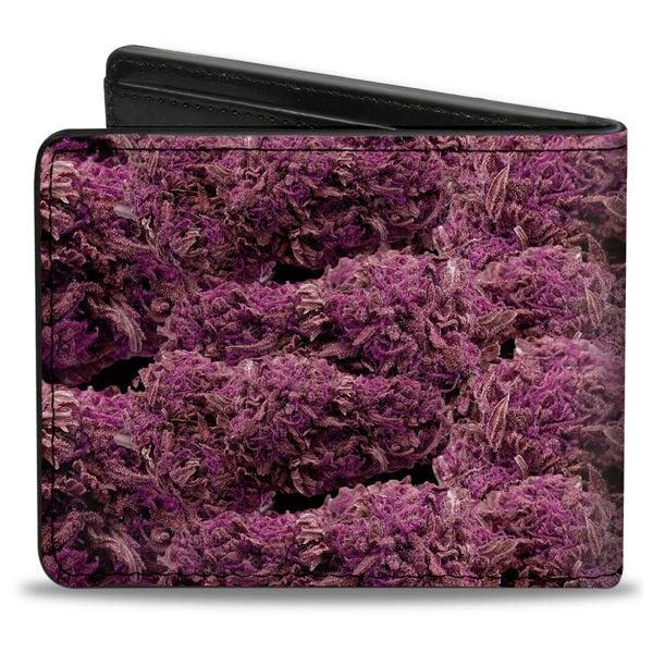 Buckle Down Bi-Fold Wallet - Vivid Marijuana Nugs Stacked Purples
