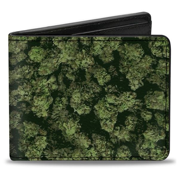 buckle down Bi-Fold Wallet - Vivid Marijuana Nugs Stacked