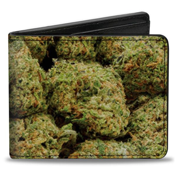 buckle down Bi-Fold Wallet - Vivid Marijuana Nugs2 Stacked