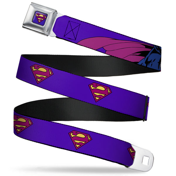 buckle down Bizzaro Logo Full Color Blue Seatbelt Belt - Bizzaro Logo w/Bizzaro Pose Webbing