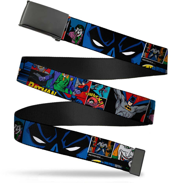 buckle down Black Buckle Web Belt - Batman & Joker Comic Strip Webbing
