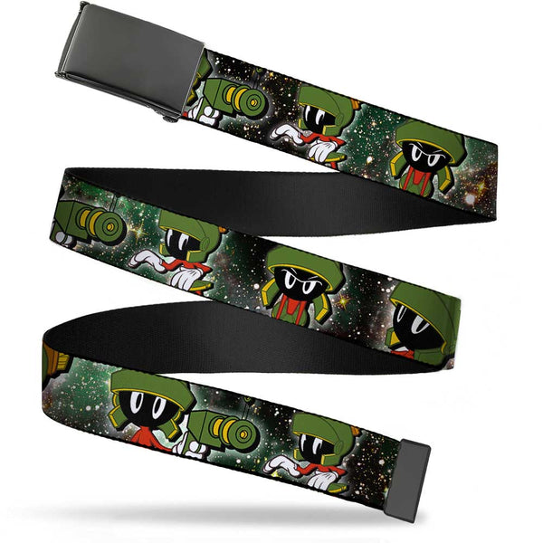 buckle down Black Buckle Web Belt - Marvin the Martian 4-Poses Galaxy Webbing