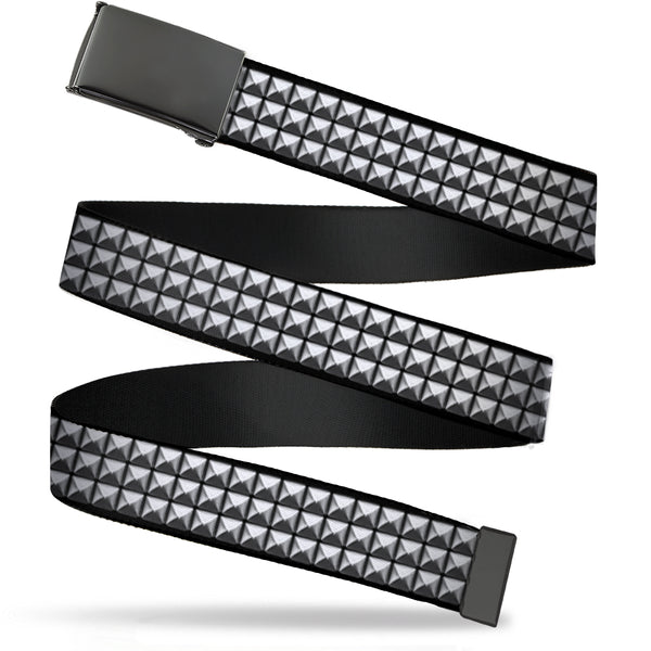 buckle down Black Buckle Web Belt - Printed Studs Webbing