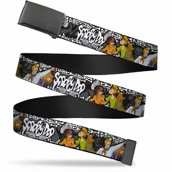buckle down Black Buckle Web Belt - SCOOBY DOO Group Pose/Bones Webbing
