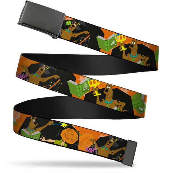 buckle down Black Buckle Web Belt - Scooby Doo Halloween/Snack Spells Webbing