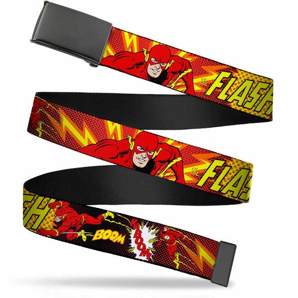 buckle down Black Buckle Web Belt - The Flash BOOM-KABOOM Webbing
