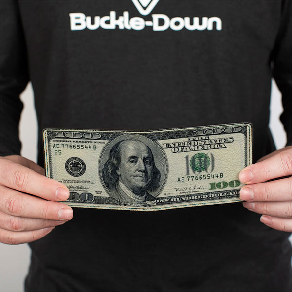 Buckle Down Bi-Fold Wallet - 100 Dollar Bills