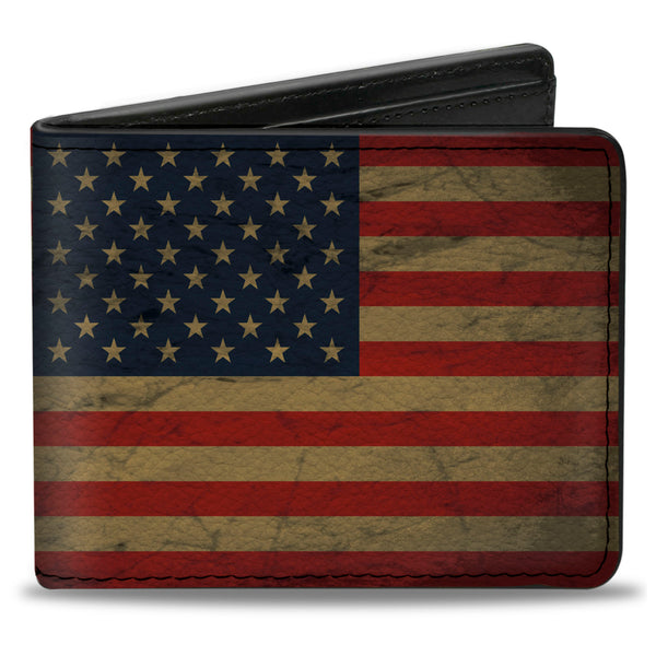 buckle down Bi-Fold Wallet - American Flag Weathered