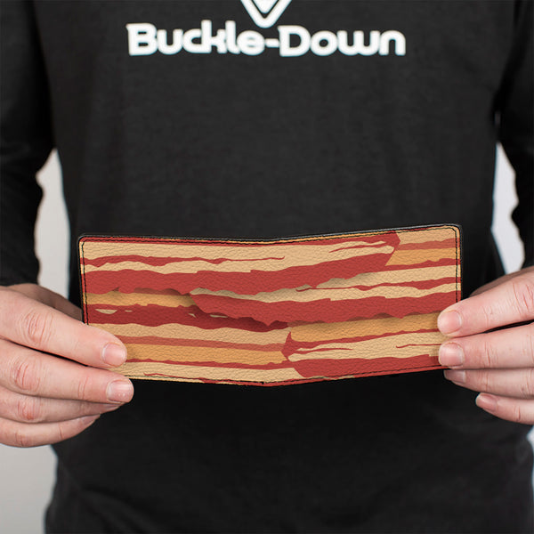Buckle Down Bi-Fold Wallet - Bacon Stacked