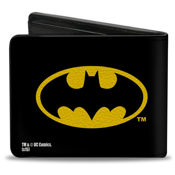 Buckle Down Bi-Fold Wallet - Batman Black Yellow