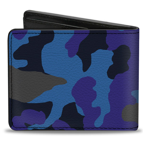 Buckle Down Bi-Fold Wallet - Camo Blue