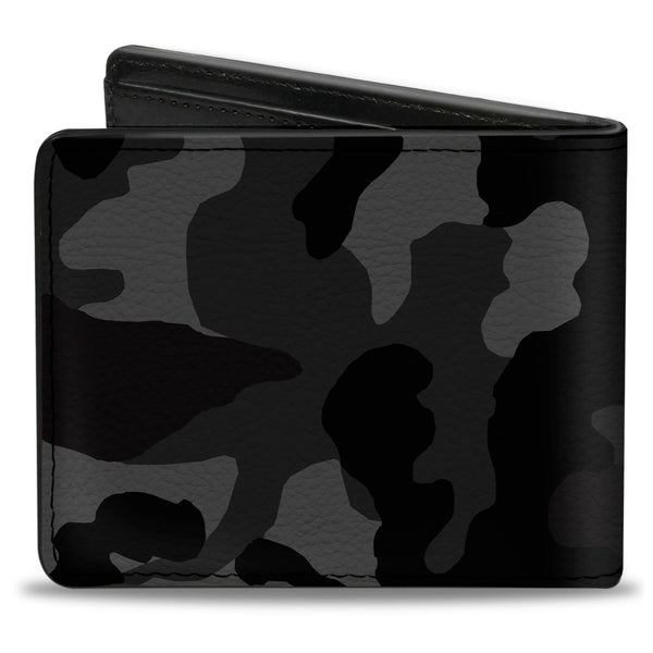 Buckle Down Bi-Fold Wallet - Camo Charcoal
