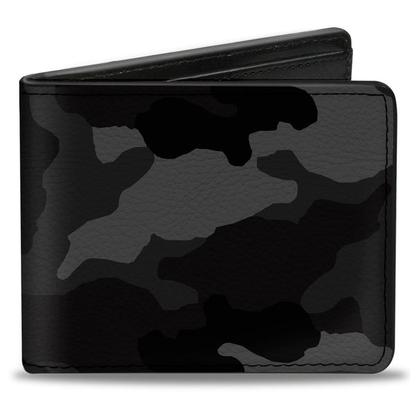 buckle down Bi-Fold Wallet - Camo Charcoal