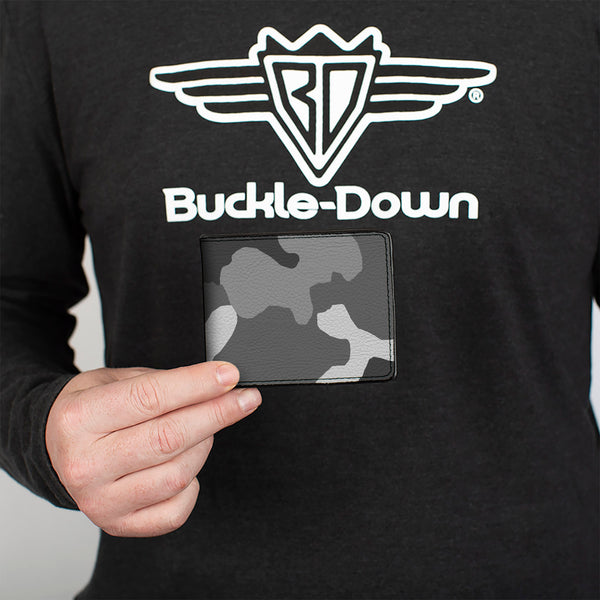 Buckle Down Bi-Fold Wallet - Camo White
