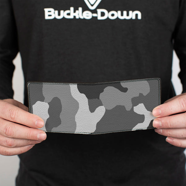 Buckle Down Bi-Fold Wallet - Camo White