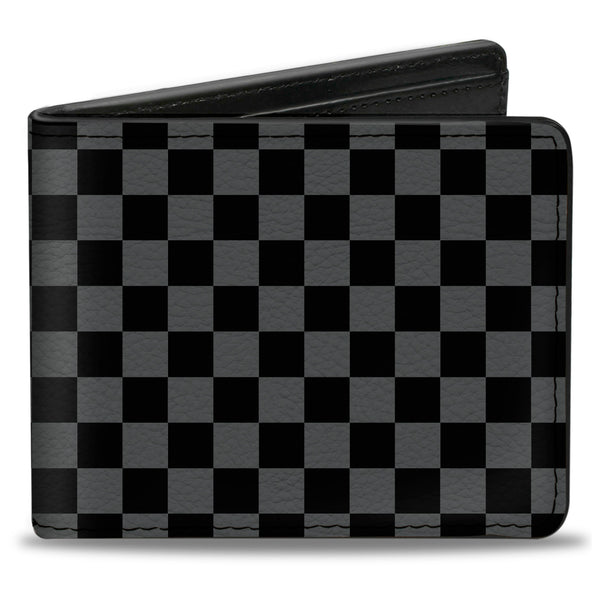 buckle down Bi-Fold Wallet - Checker Black Gray