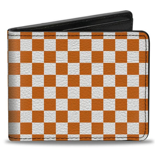 buckle down Bi-Fold Wallet - Checker White TN Orange