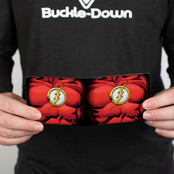 Buckle Down Bi-Fold Wallet - Flash Chest Logo