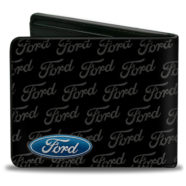 Buckle Down Bi-Fold Wallet - Ford Oval CORNER W Text