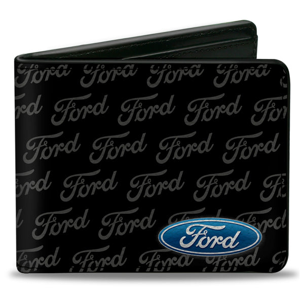 buckle down Bi-Fold Wallet - Ford Oval CORNER w Text