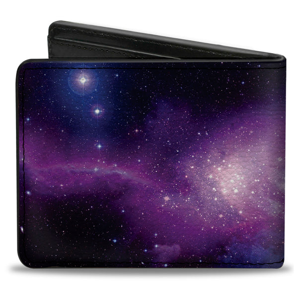 Buckle Down Bi-Fold Wallet - Galaxy Purple Pinks