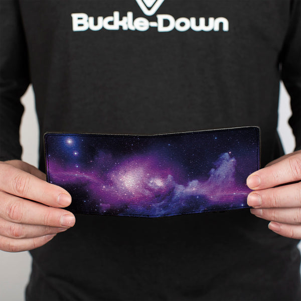 Buckle Down Bi-Fold Wallet - Galaxy Purple Pinks
