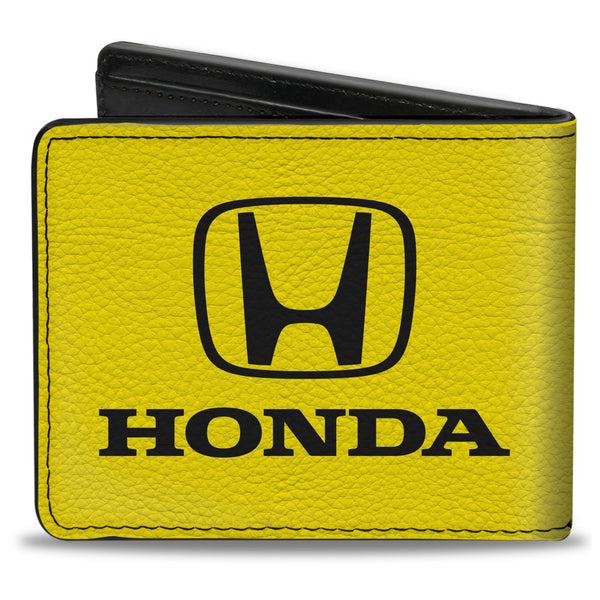 Buckle Down Bi-Fold Wallet - Honda Logo Yellow Black