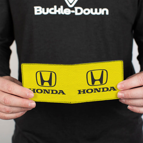 Buckle Down Bi-Fold Wallet - Honda Logo Yellow Black