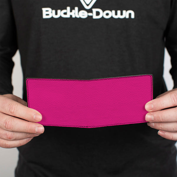 Buckle Down Bi-Fold Wallet - Hot Pink